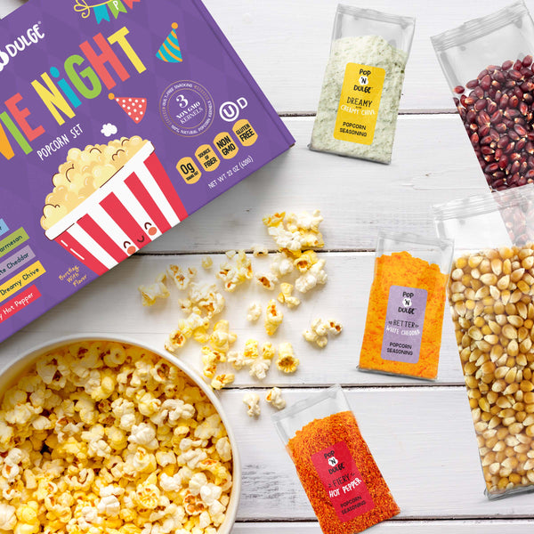 popcorn ファイル Purim Movie Night Gourmet Popcorn Gift Set – Pop 'N Dulge