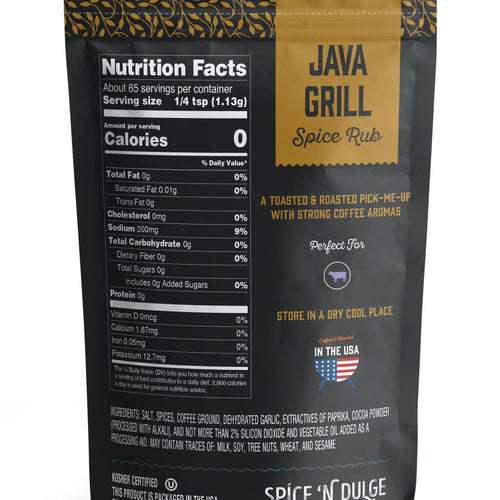 Java Grill Coffee BBQ Rub Bold Coffee & Cocoa Steak Seasoning