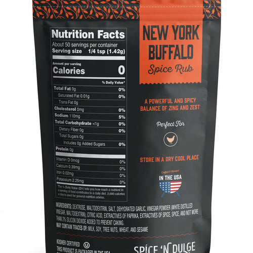 New York Buffalo Seasoning, Tangy Spicy Buffalo Wing Rub