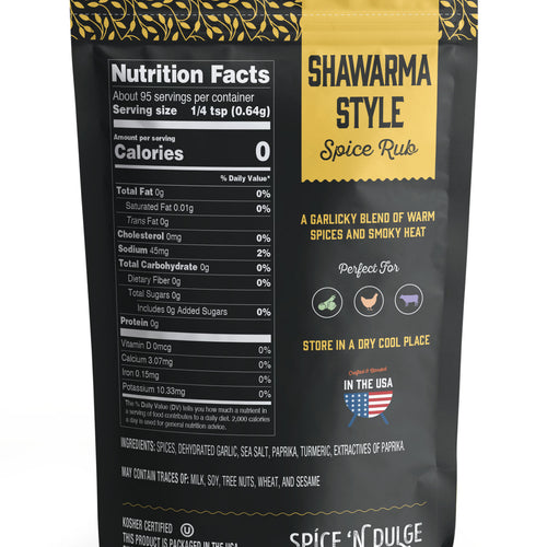 Shawarma Style Seasoning, Middle Eastern Garlic Spice Rub